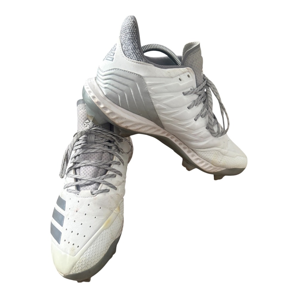 Adidas Men's Icon Bounce TPU Baseball/Football‎ White Low Top Cleats Sz 12 1/2